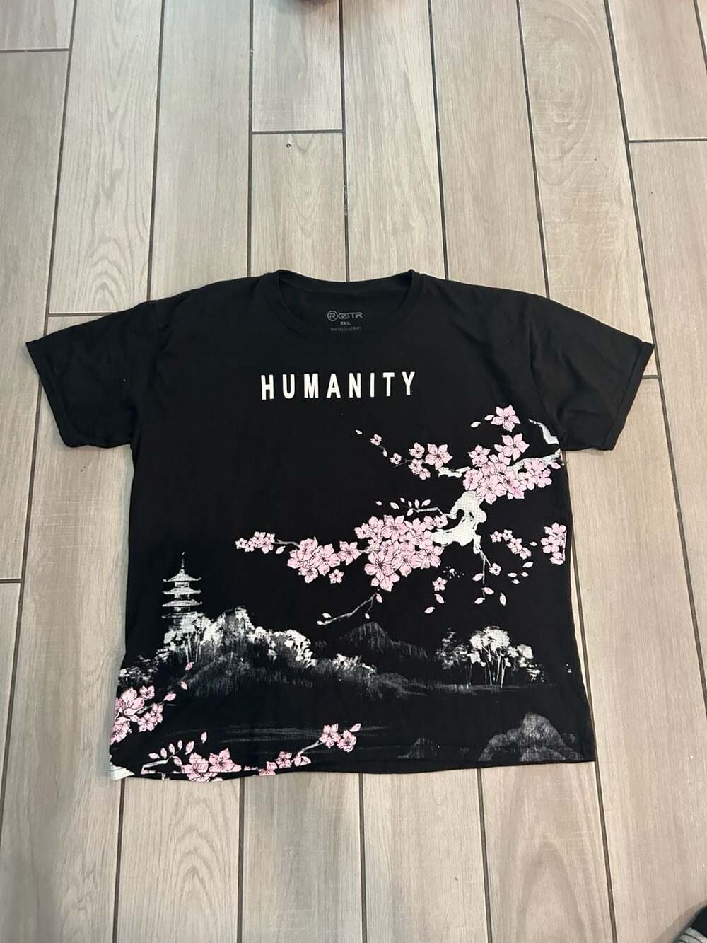 RGSTR Humanity Women's Sz M Osaka Kyoto Japan T Shirt Graphic T White